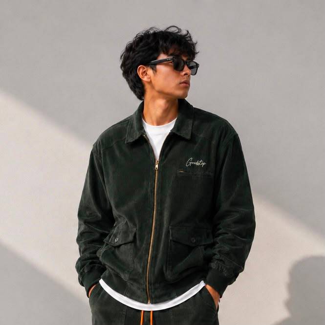 GOODSTEP Work Jacket - Signature Corduroy Green