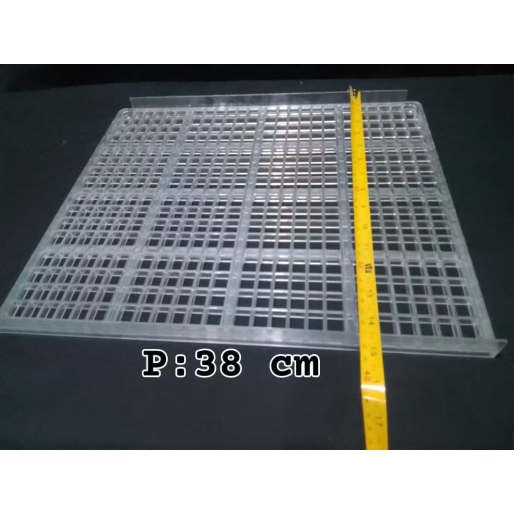 Rak Showcase universal Kulkas Plastik Mika Grid Second Original Ukuran 38 x 42 cm