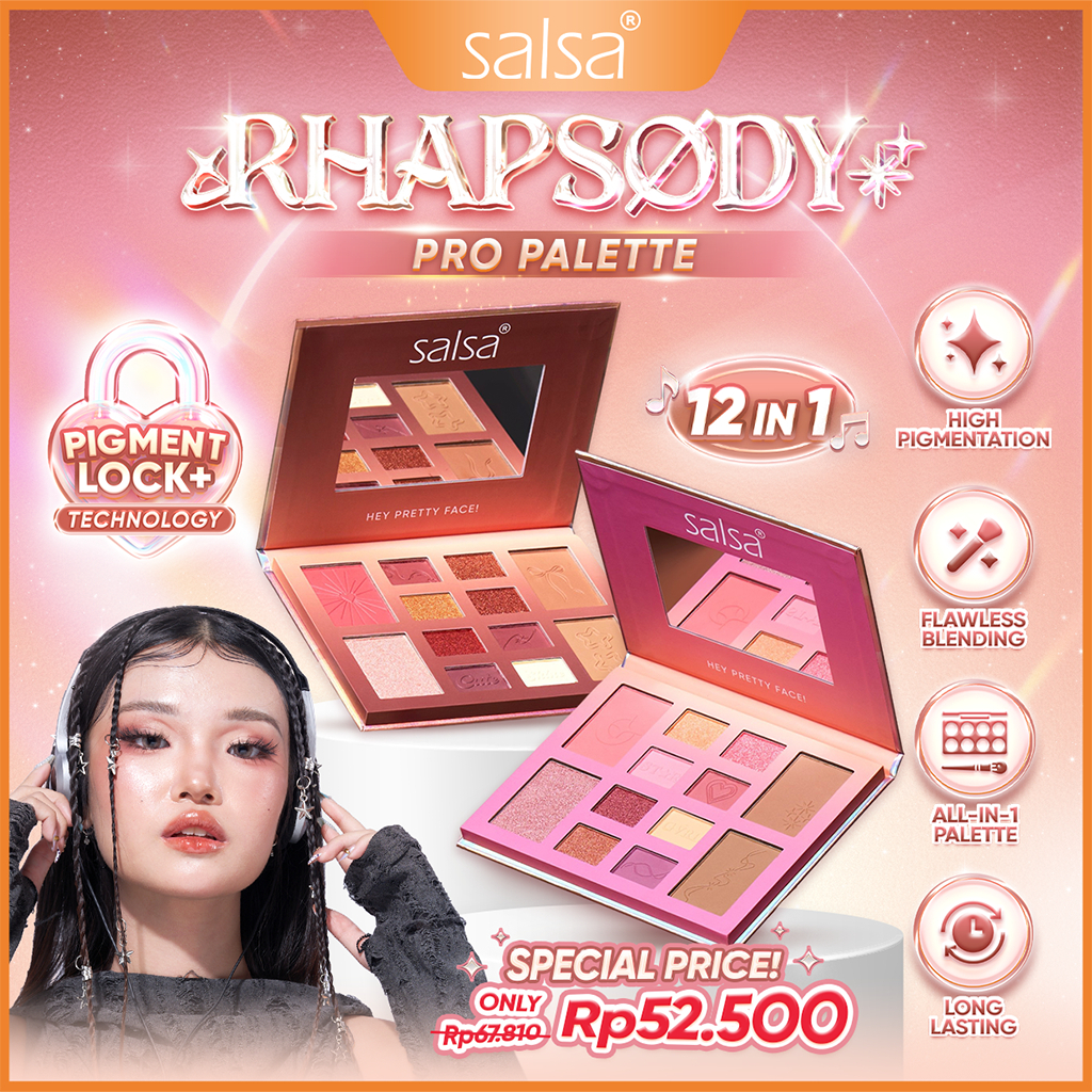 [NEW LOOK] SALSA Rhapsody Face Pro Palette - 12in1 Makeup Palet Wajah Multifungsi | All in One Makeu