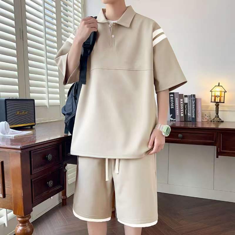 Baju Set Pria Distro Baju Setelan Pria kekinian Korea Kaos Oversize Pria cowok Kaos Set outfit Pria