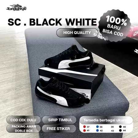 IMPORT QUALITY Sepatu SpeedCAT OG Hitam Putih untuk Pria dan Wanita // Sepatu SpeedCAT Terbaru & Ter