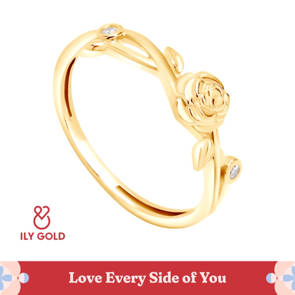 ILY GOLD Love Letter - Rose Ring / Cincin