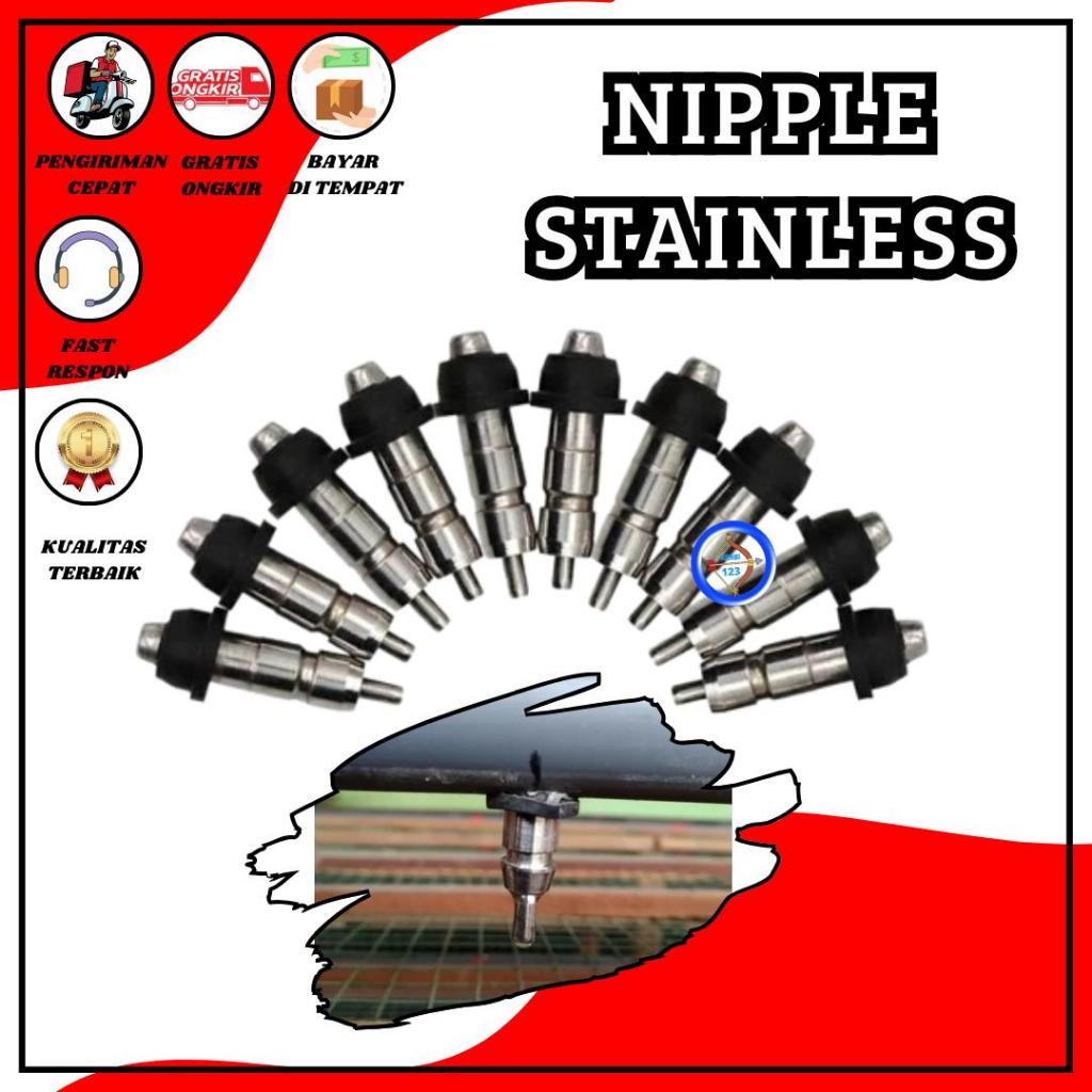 100 Pcs Nipel Stainless Nipel Ayam Petelur Nepel Nipple Ayam Stainles
