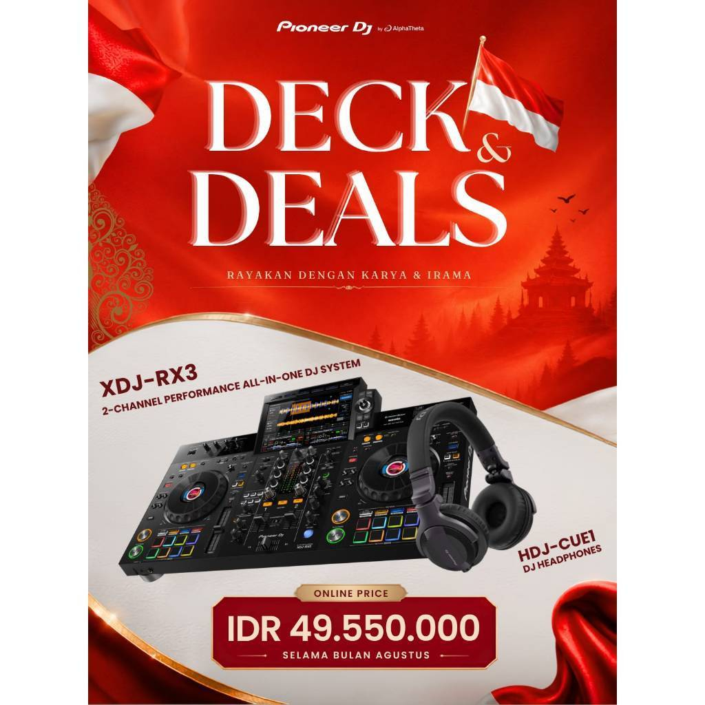 Pioneer DJ XDJ-RX3 & Pioneer DJ HDJ-CUE1 | Alat DJ Pioneer DJ XDJ-RX3 All In One DJ System DJ Contro