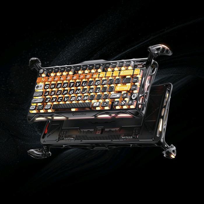 GravaStar Mercury K1 Pro Cyber Flare Mechanical Wireless Gaming Keyboard Computer Keycaps