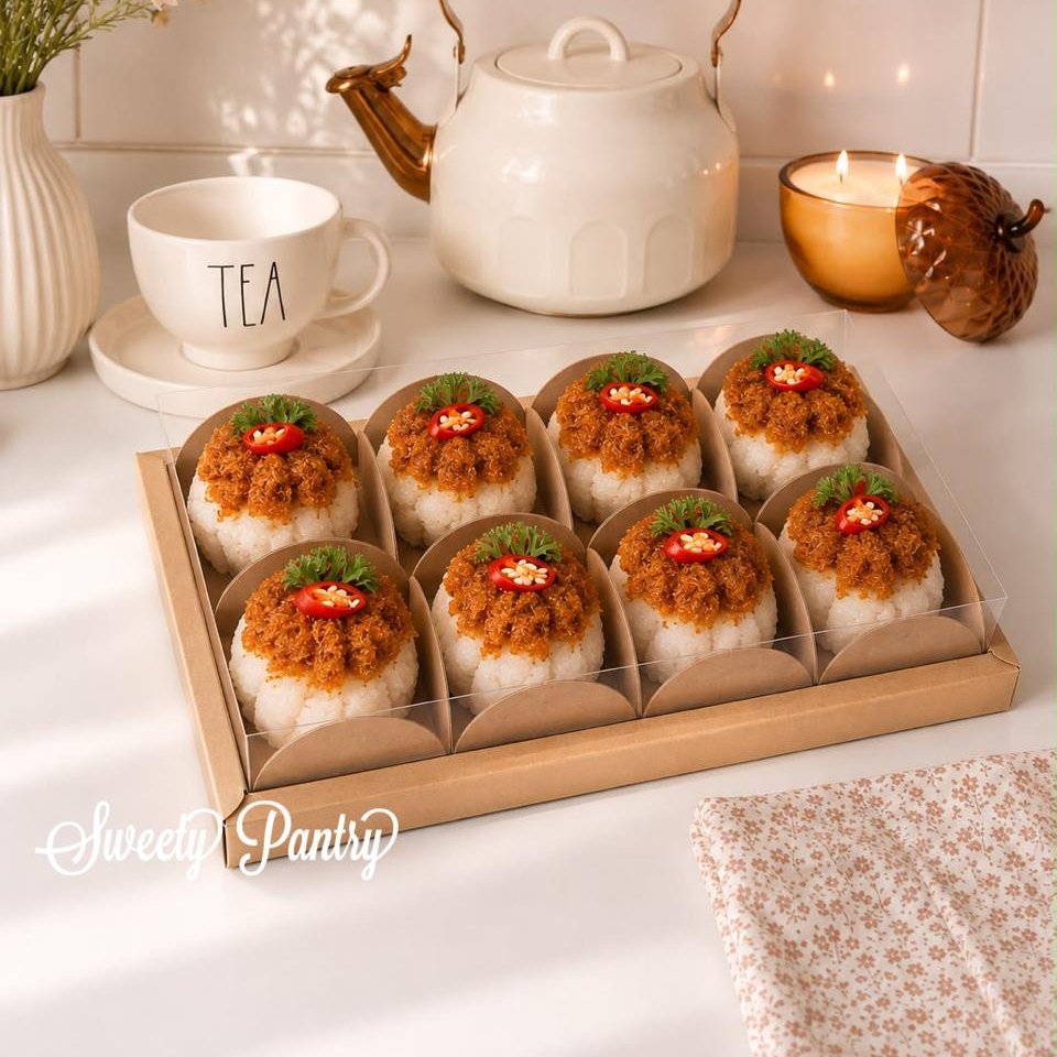 5PCS - WB PIE8 BROWN - dus cake box packaging Kotak hampers Pie buah isi 8