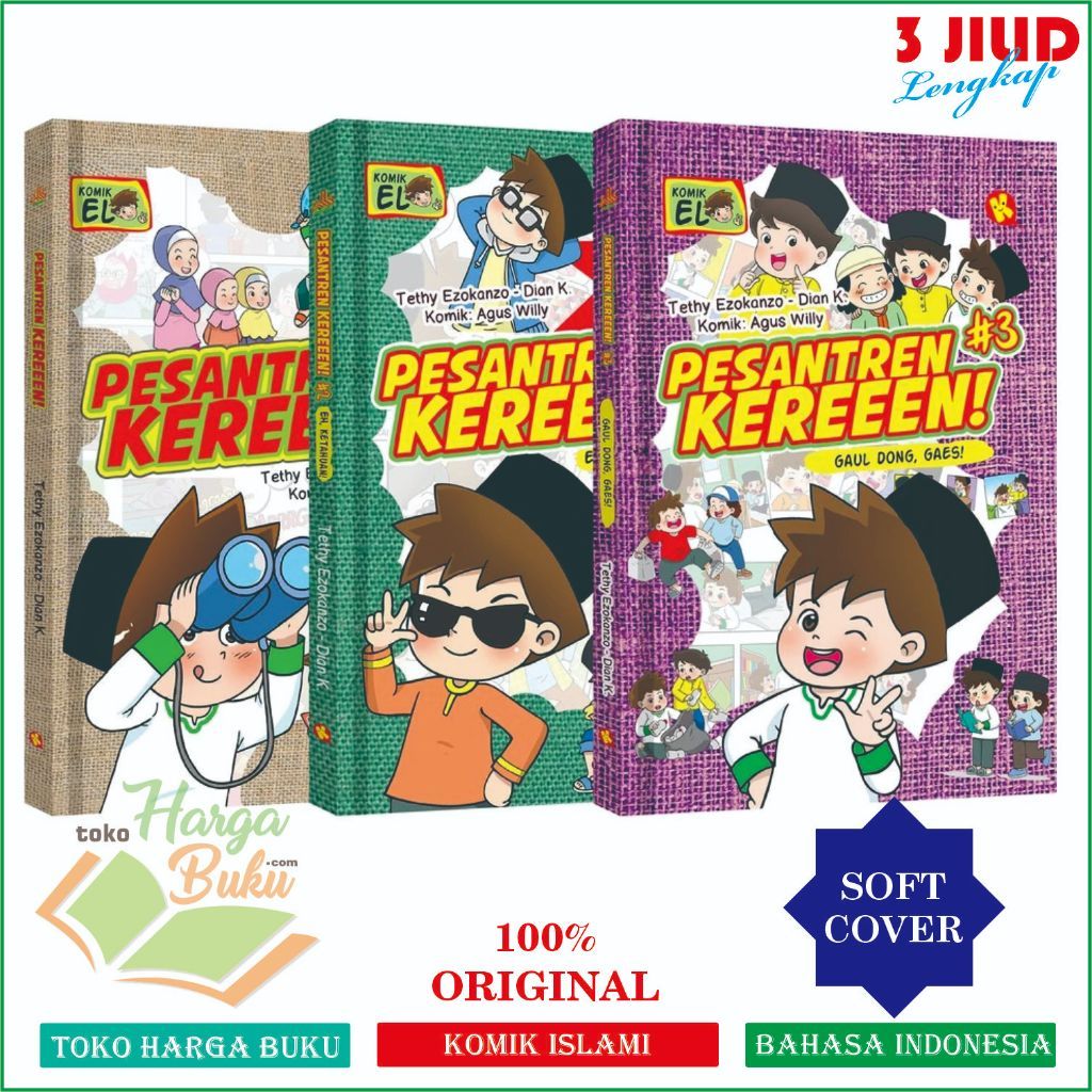 Paket 3 Komik PESANTREN KEREN JILID 1 2 3 Full Color Buku Anak Islam Pustaka Al-Kautsar Kids