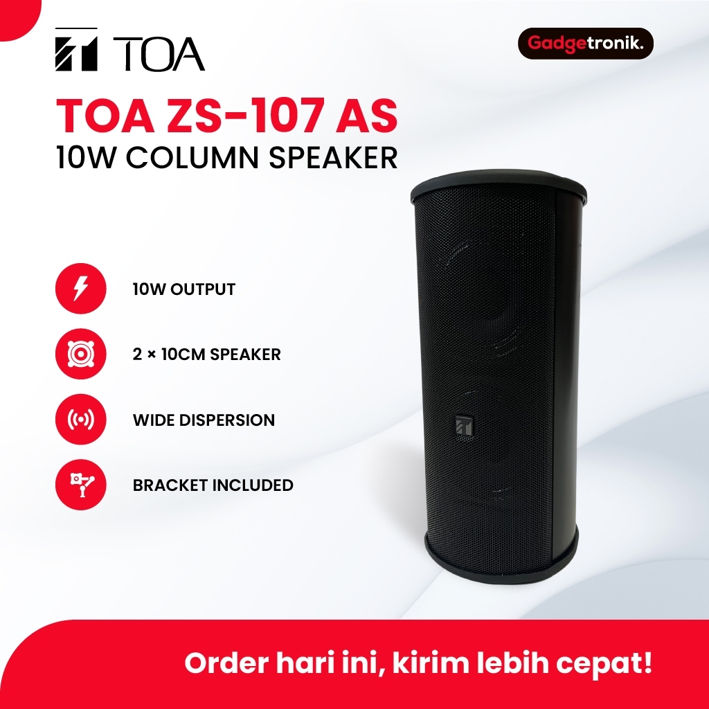 SPEAKER KOLOM TOA ZS-107-AS 10W ORIGINAL / TOA COLUMN SPEAKER ZS 107 AS 10 WATT / SPEAKER DINDING TO