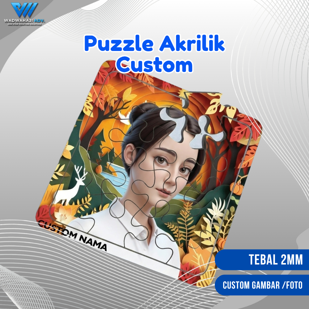 Puzzle Custom Foto Akrilik Foto Bebas  | Custom Foto Acrylic Puzzle Frame Jigsaw | Wadwahaji