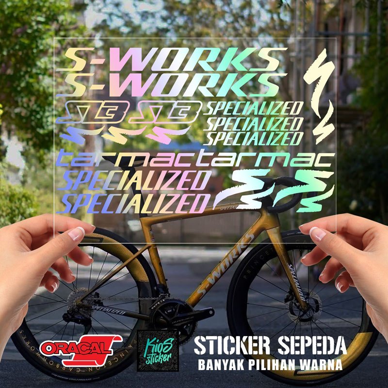 Stiker Cutting Sepeda S-Works Tarmac SL3 Specialized  | Decal S-Works SL3 | Sticker Frame 36cm | Ora