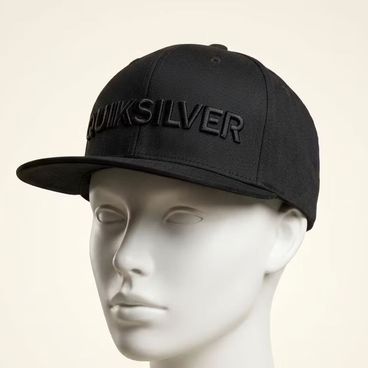 Topi Snapback New Era 9FIFTY Quiksilver Original Hitam Polos Casual
