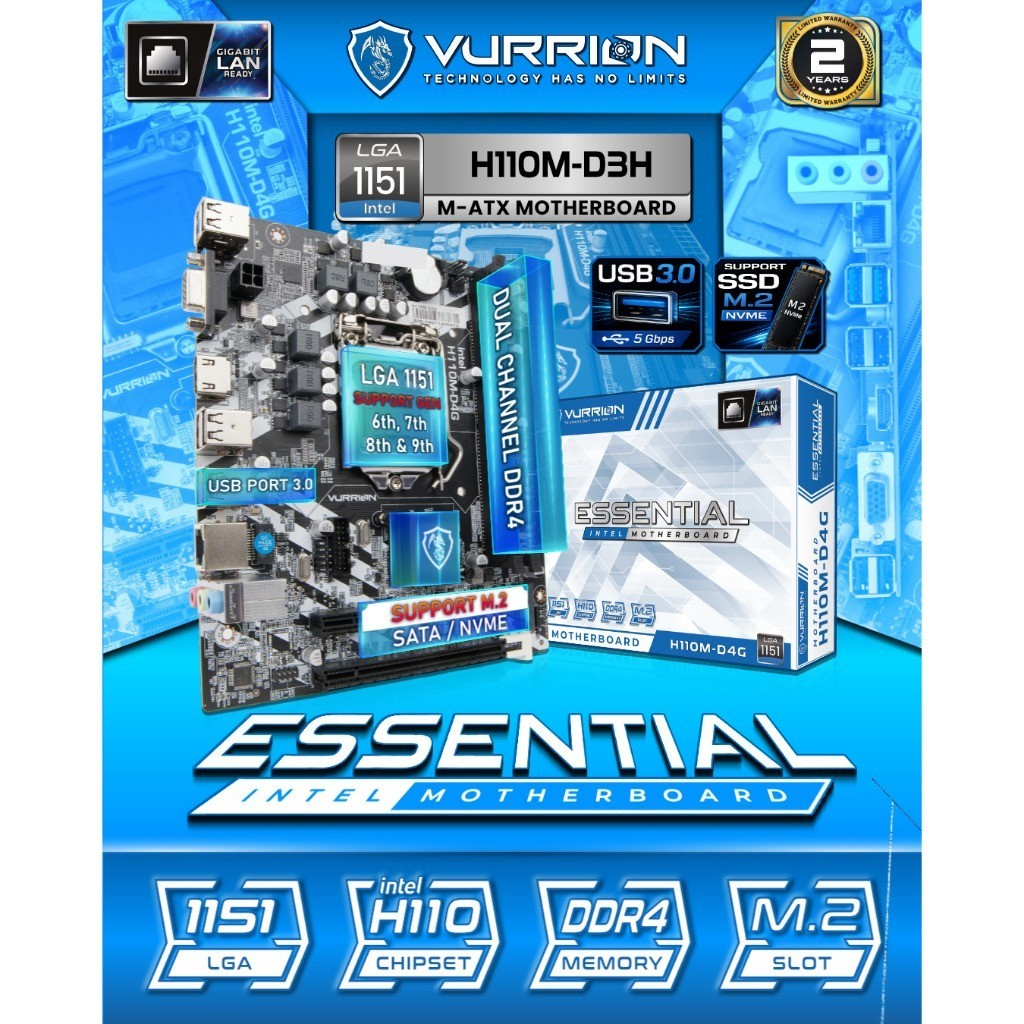 MOBO VURRION ESSENTIAL  H110M - 03891