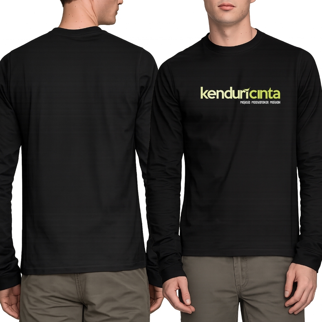 Kaos Pria KENDURI CINTA Maiyah Lengan Panjang Dewasa Baju Atasan Unisex PakeKaos