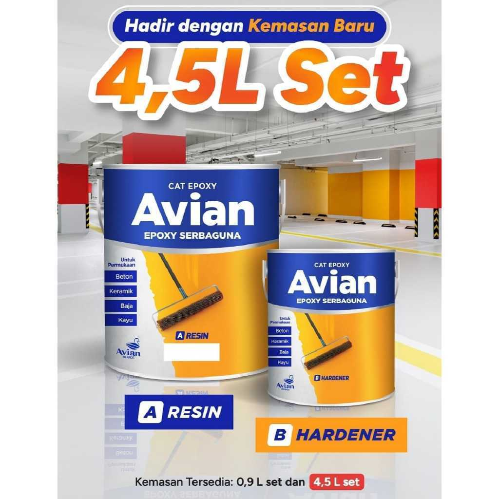 CAT LANTAI EPOXY PERNIS VERNIS AVIAN 2 KOMPONEN LANTAI KERAMIK SENG BESI PAGAR GALVALUM KAYU MDF 0,9