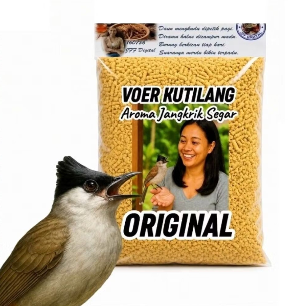 PUR KUTILANG. VOER BURUNG KUTILANG. MAKANAN BURUNG KUTILANG.