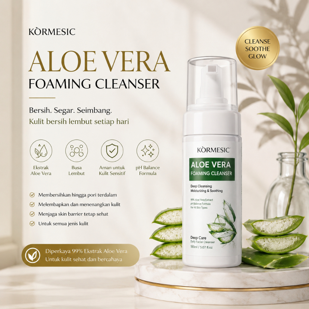 Kormesic 99 % Extract AloeVera Foaming Cleanser