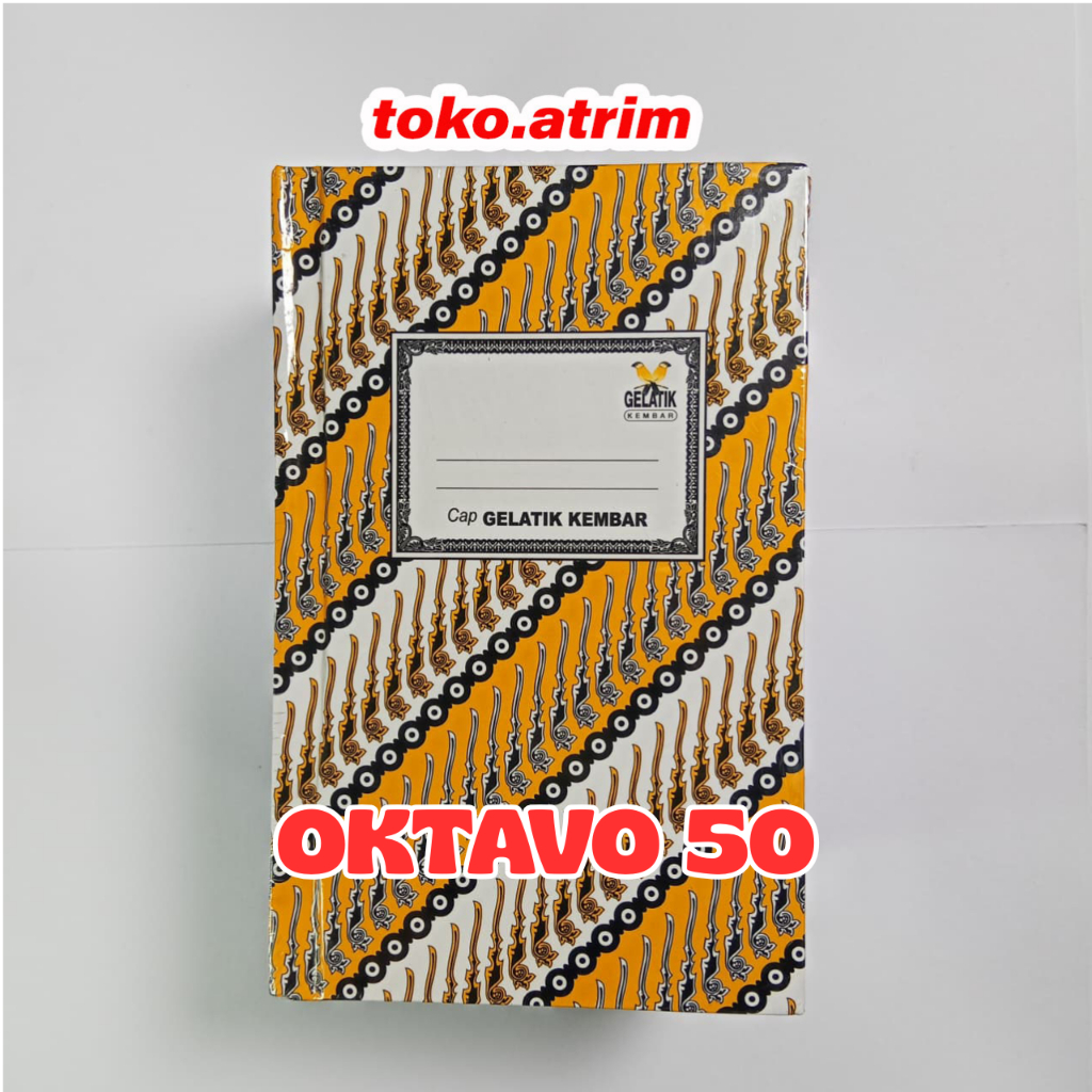 ( 1 Pcs ) Buku Hardcover Oktavo Gelatik 50 Lembar | Buku Batik Kecil