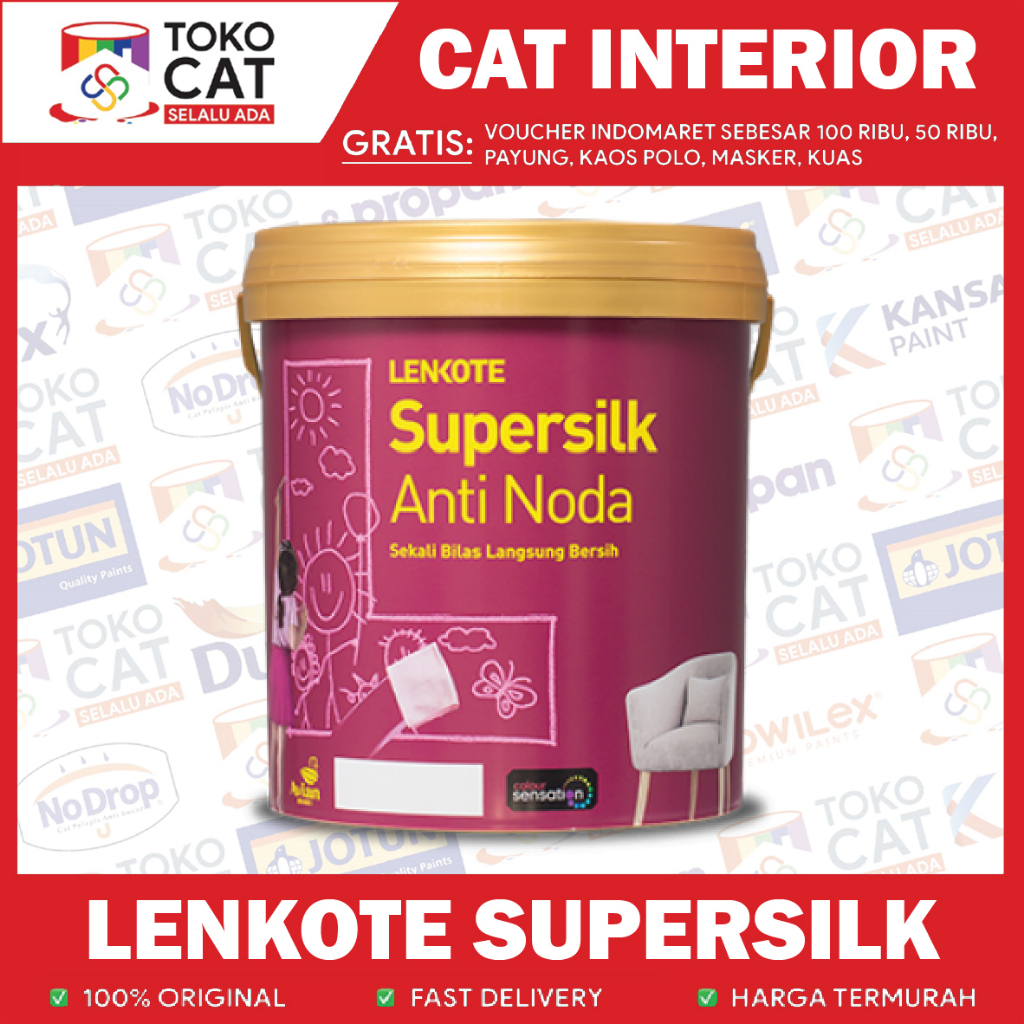 LENKOTE Supersilk Anti Noda Cat Tembok Anti Jamur Anti Noda Hydrophobic