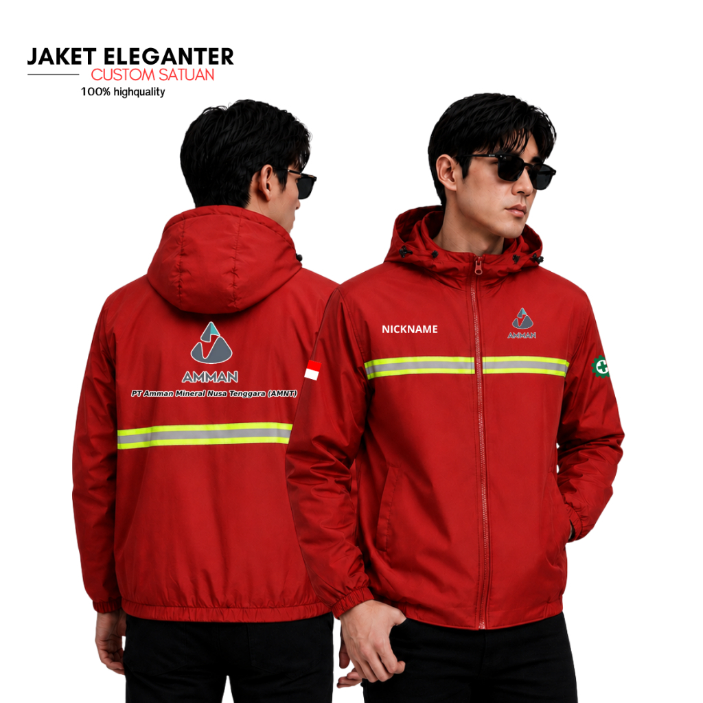 Jaket AMMAN Mineral Nusa Tenggara Custom jaket PT Perusahaan Tambang AMNT Spotlite