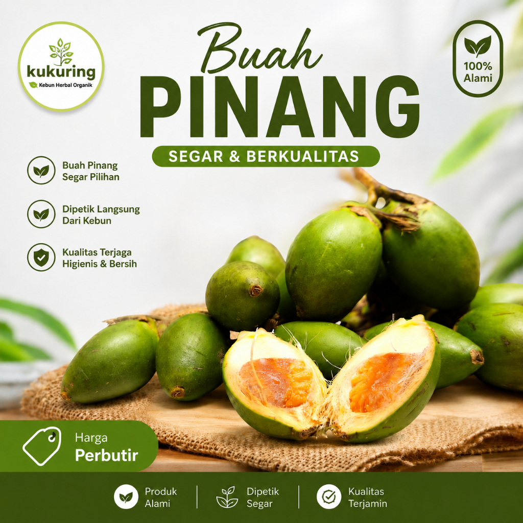 Buah Pinang Muda Segar Jambe Nom Segar 100% Muda Bergaransi Per Buah