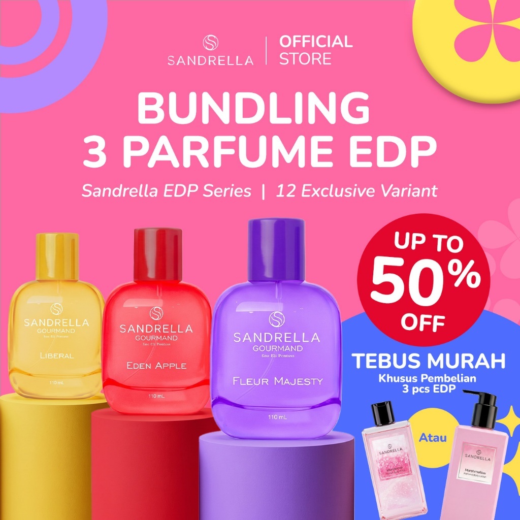 [3PCS] Paket Bundling Parfum Wanita EDP (Eau de Parfum) 110ML Mewah Floral-Fruity Wangi Tahan Lama