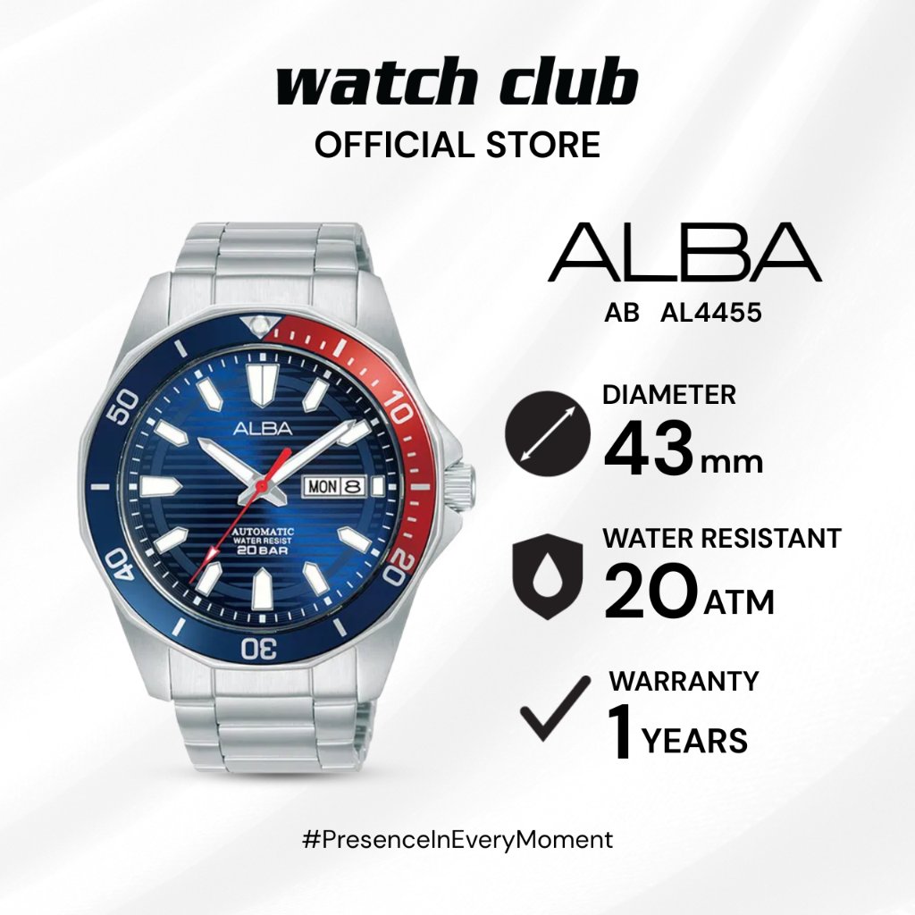 Alba - Jam Tangan PRIA Tali Stainless Steel Alba Mechanical AL4455X1 AB AL4455