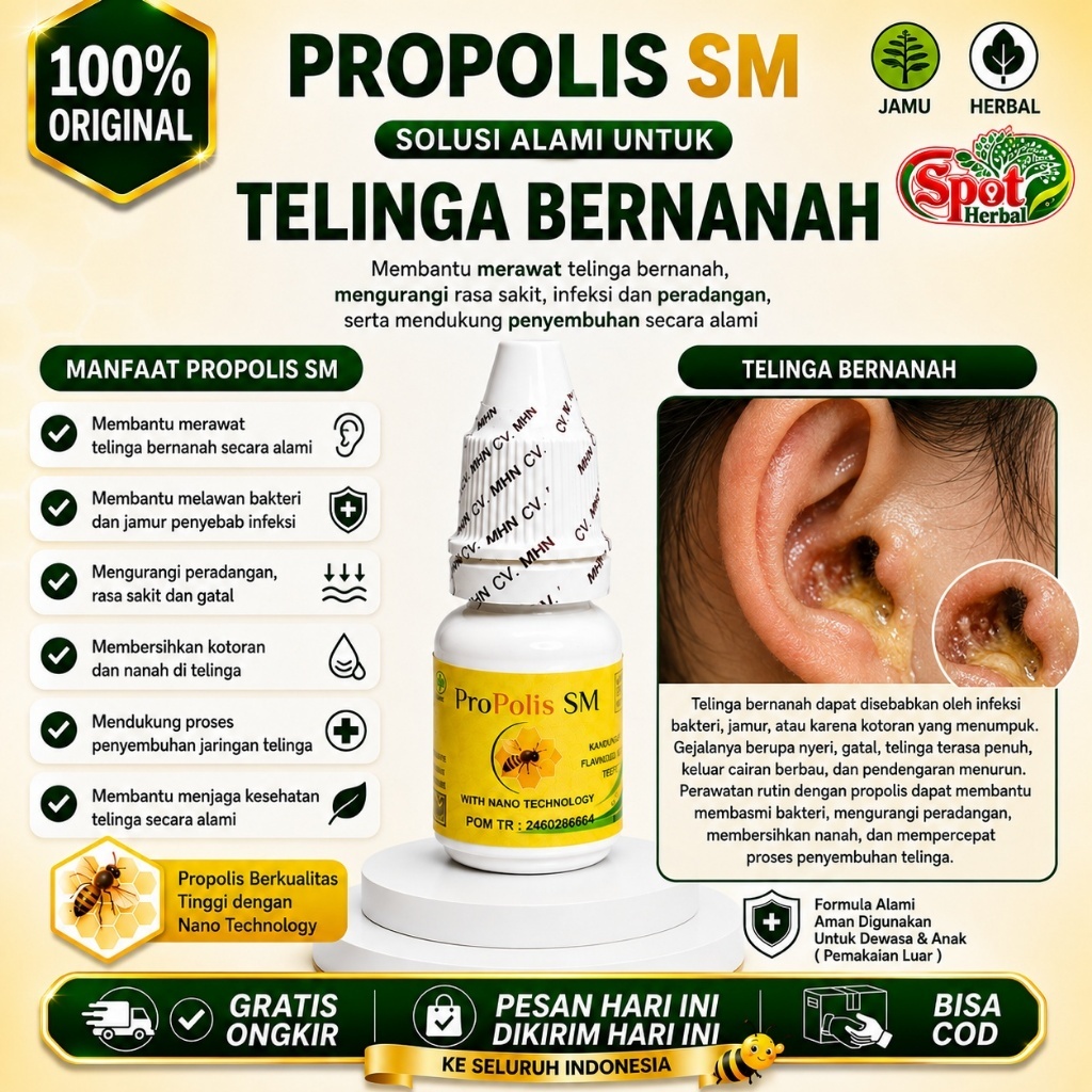 Obat Telinga Bernanah, Obat Telinga Berair, Obat Telinga Gatal, Obat Tetes Telinga, Perawatan Teling