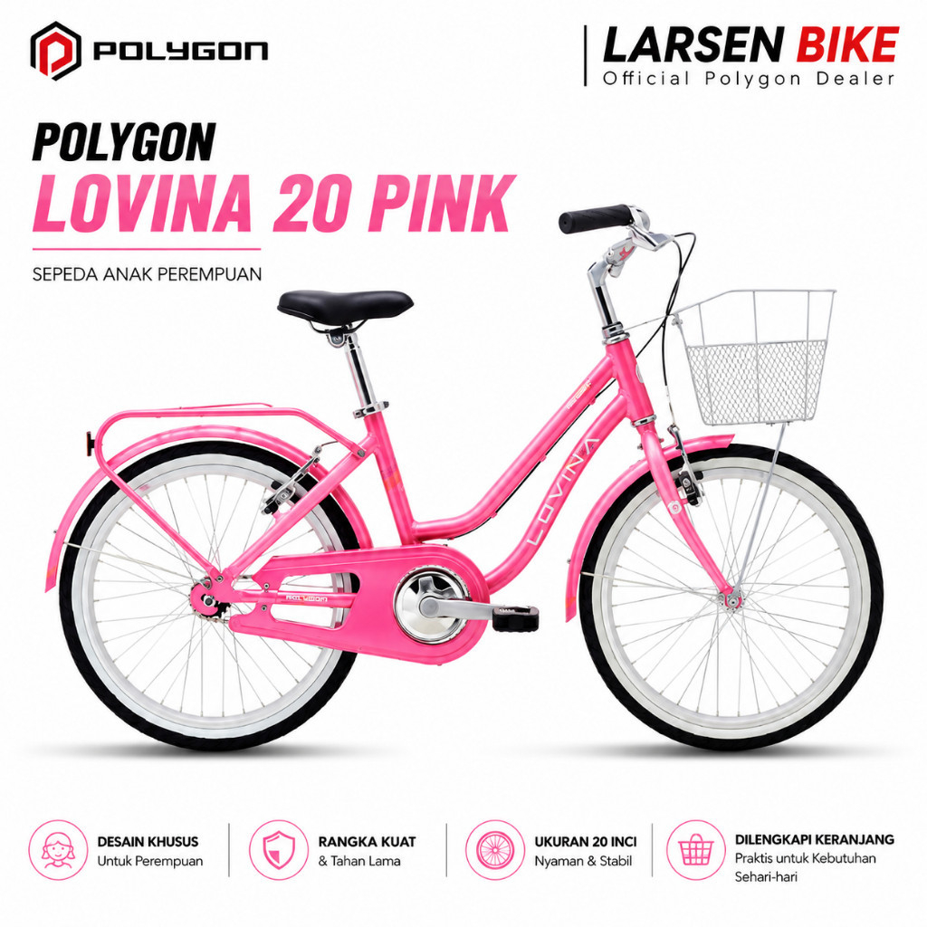 SEPEDA ANAK POLYGON LOVINA 20 PINK