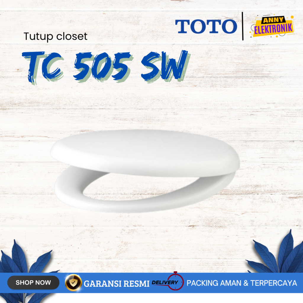 Seat cover Kloset TOTO TC 505 SW / tutup closet duduk closet toto TC505S White Soft closing TC 505 S