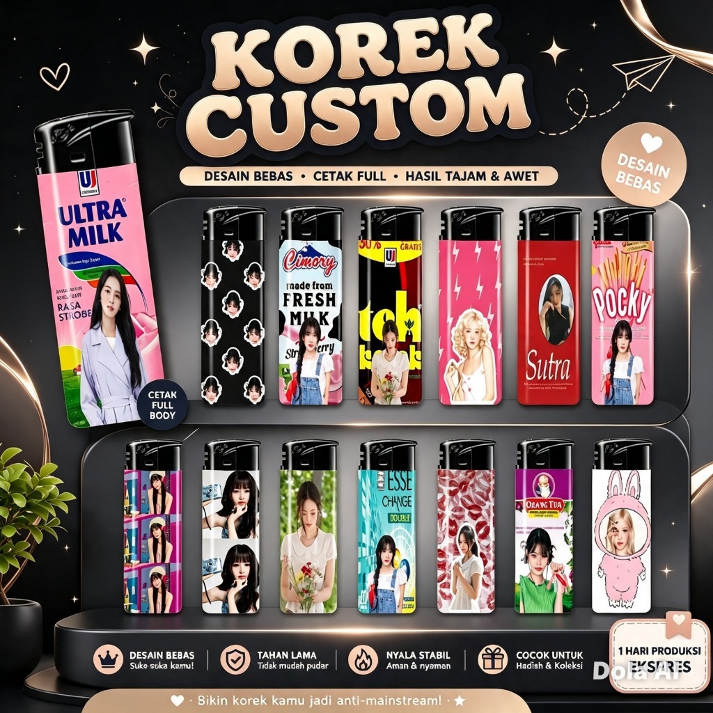 KOREK API CUSTOM FOTO & NAMA / KOREK API CUSTOM / KOREK CUSTOM FOTO CRICKET