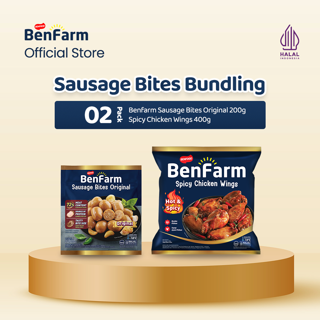 Benfarm Sausage Bites Original & Spicy Chicken Wings Package