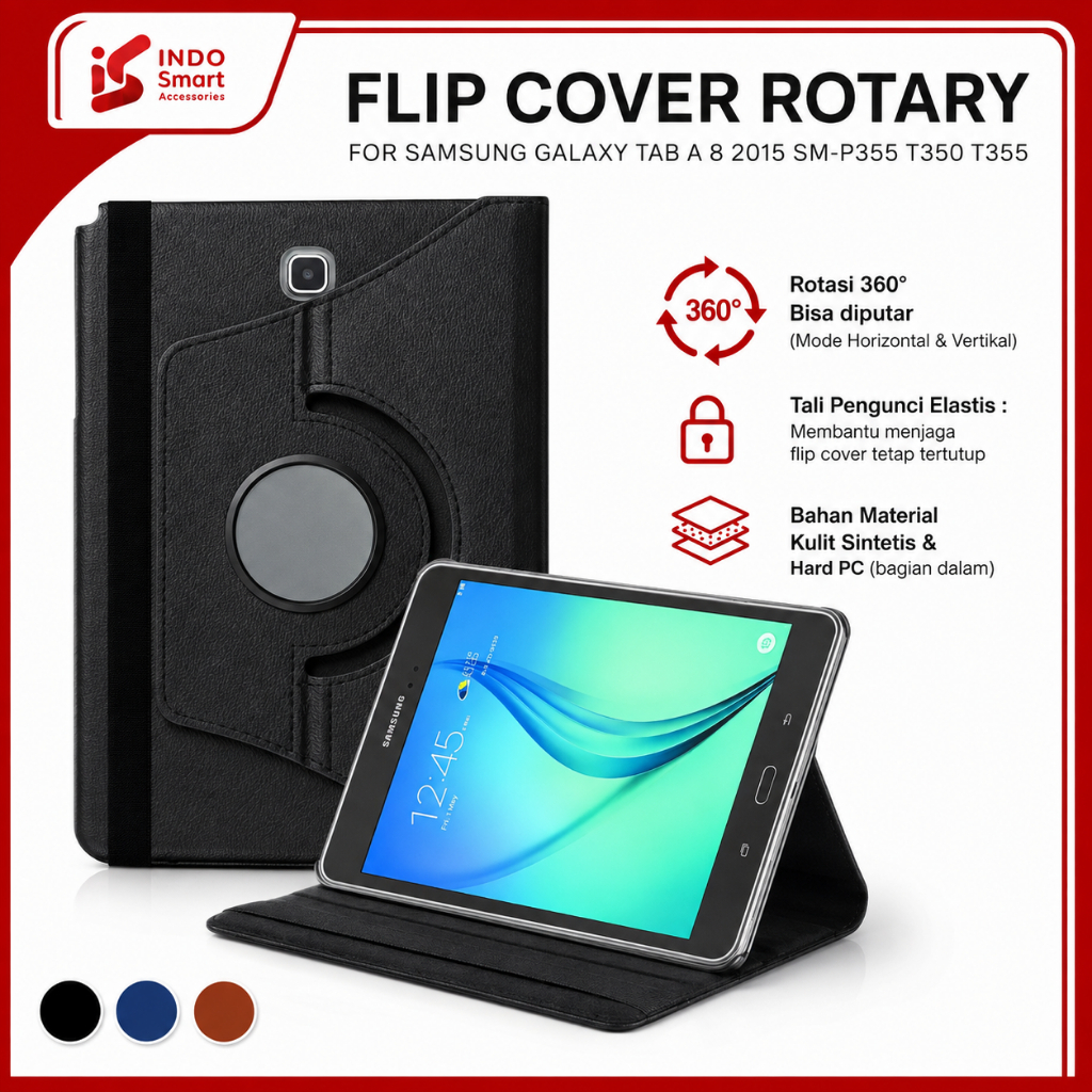 Samsung Galaxy Tab A8 2015 P355 T350 T355 8 inch Case Rotary 360 Flip Cover Casing Tablet Standing