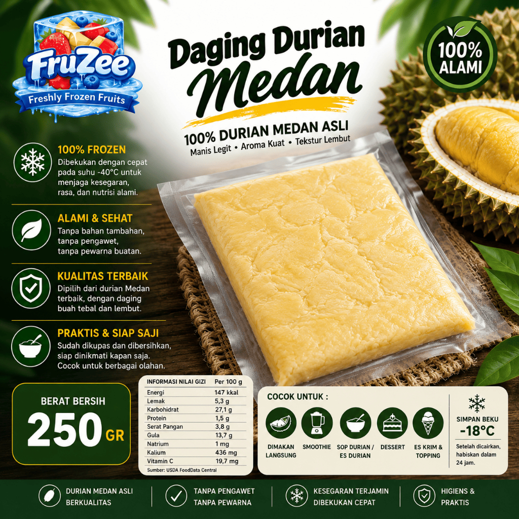 Durian Kupas Medan | Daging Durian (Medan)