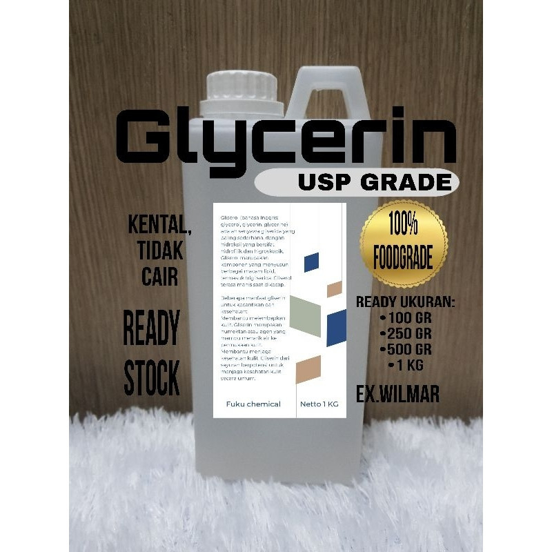 Glycerin Vegetable / glyserin / glyserol usp grade KENTAL EX WILMAR- 1.000 gr