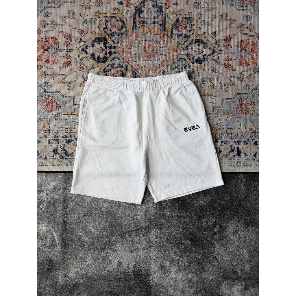 RVCA Short Pants Celana Olahraga Lari Ukuran L Putih