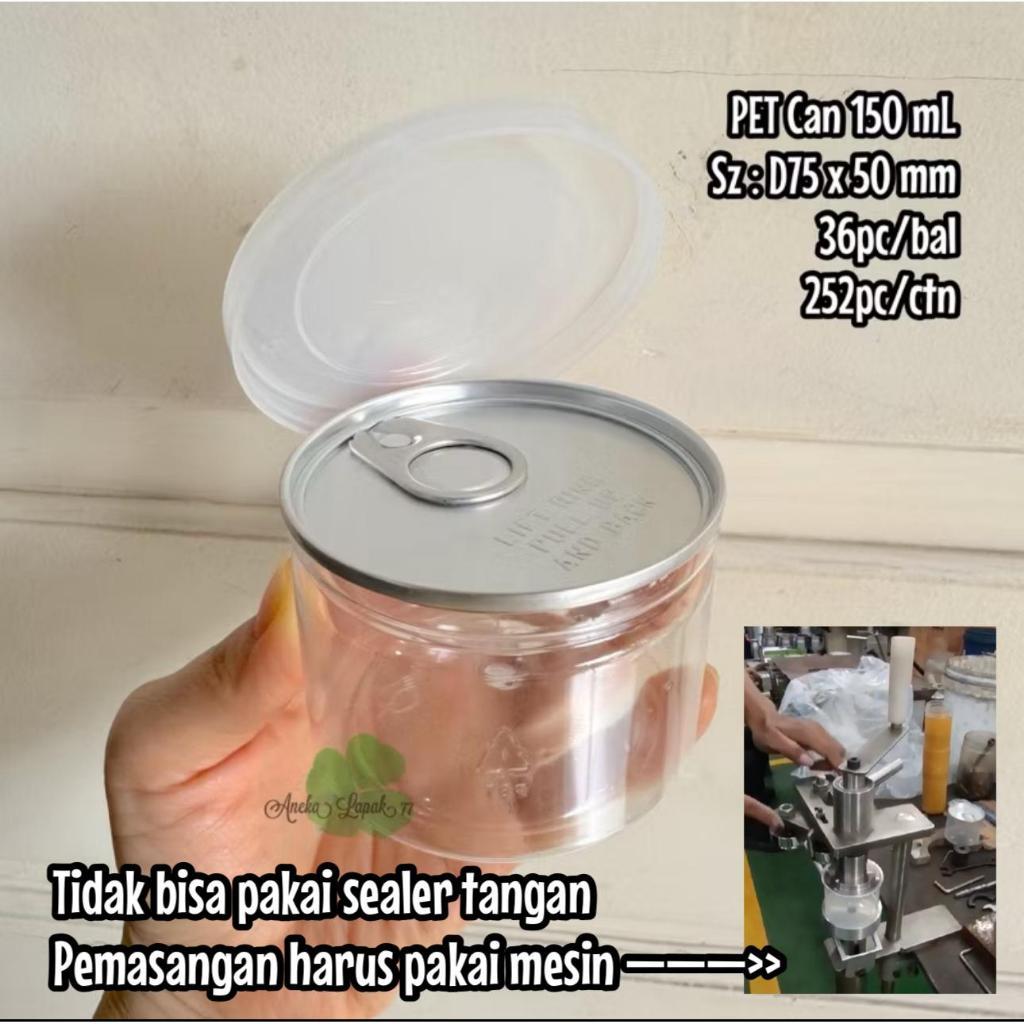 PET Can TUTUP 150 ml pet can 75x50 mm jar sambal 150 ml anti tumpah jar 155 ml