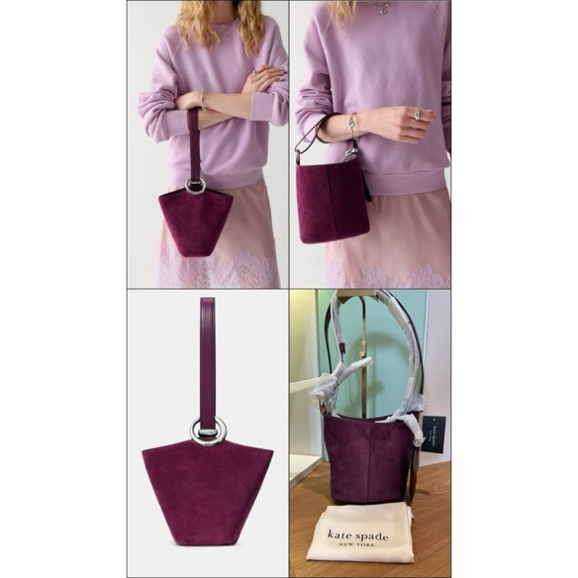 Kate Spade Halo Suede Mini Bucket Bag