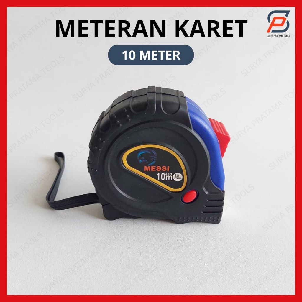 Meteran Karet 10 Meter / Meteran Tukang 10 M Karet Measuring Tape 10M