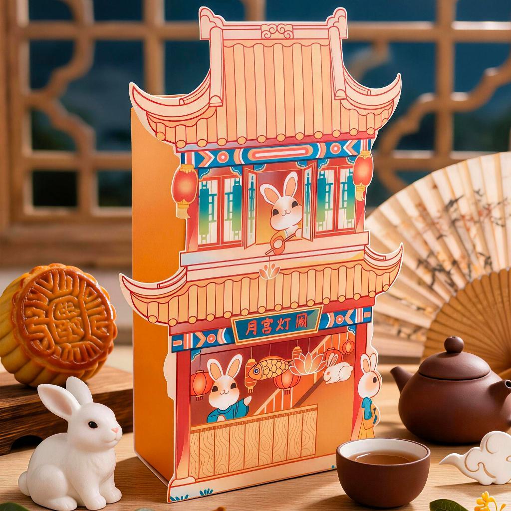 Kotak Mooncake 50-75gr kotak kue bulan 100gr dus mooncake 75gr sekat 2 mooncake box model terbaru 20