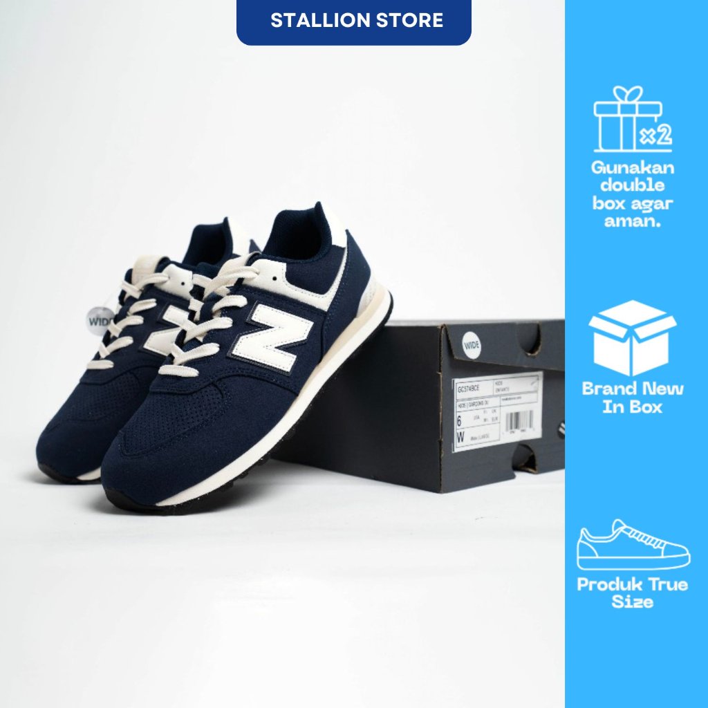 Sepatu Kasual New Balance 574 - Navy White