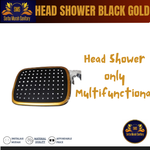 Head Shower only Multifunctional Shower Hitam Emas Series Back Gold