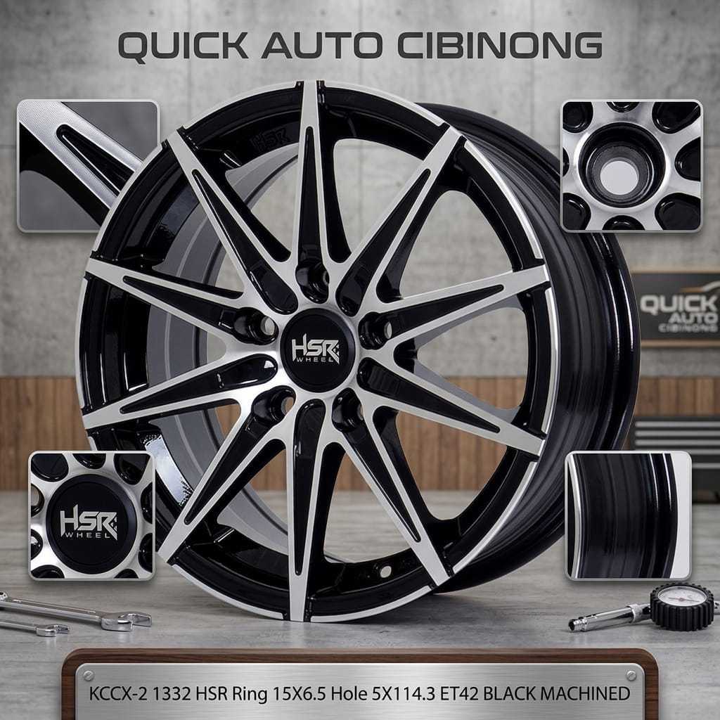 Velg Racing Ring 15 Untuk Ertiga Carry Juke Innova Dll-HSR TOMOK RING 15 HOLE 5X114,3 ET42 BMF