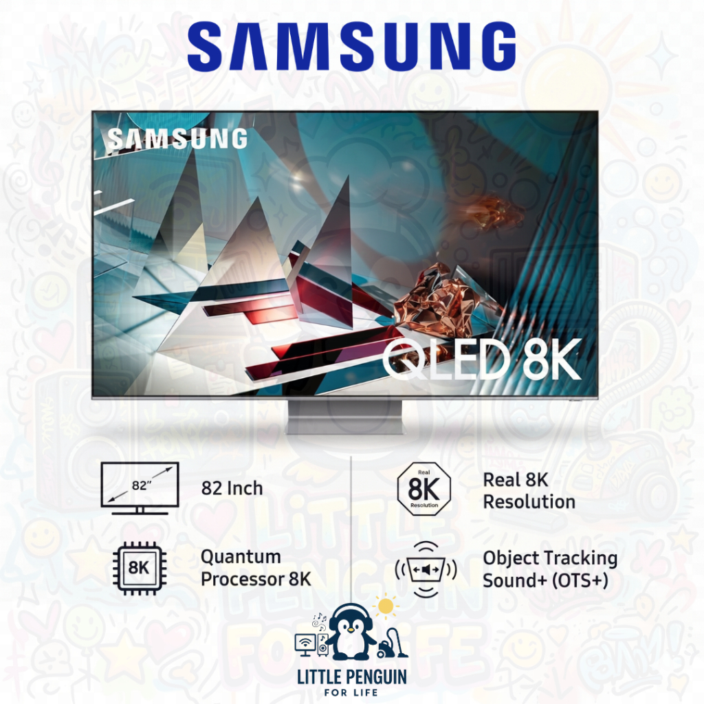 SAMSUNG QLED Q800T 8K World’s First 8K TV 82” - QA82Q800TAKXXD