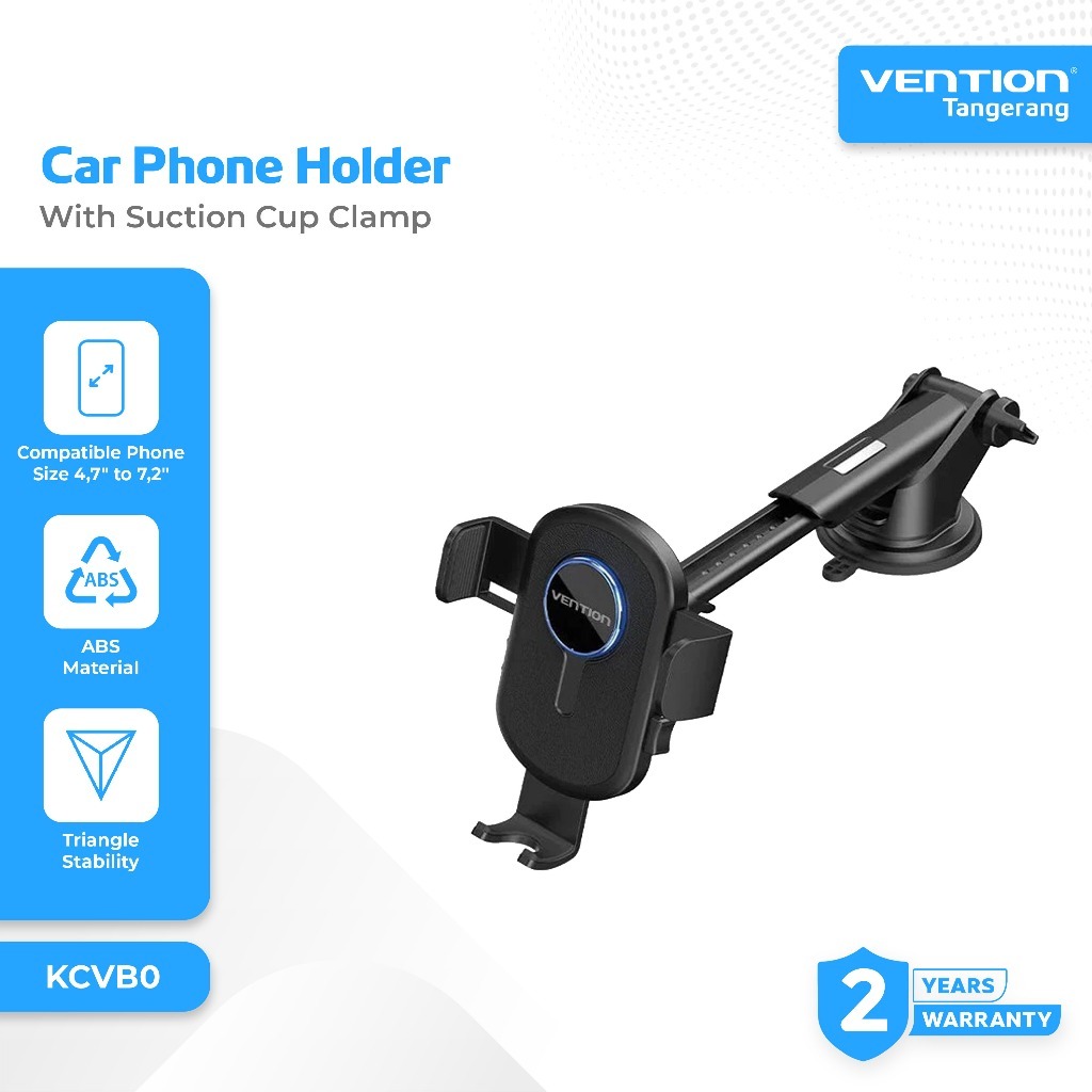 Vention Car Phone Holder Mount Holder With Suction Cup Clamp Holder Mobil ABS - KCVB0