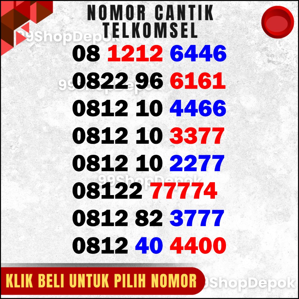 Nomor Cantik Simpati 10 DIGIT, TELKOMSEL 7777, Nomer Cantik Simpati 4g 5g Kartu Perdana 3777 3377