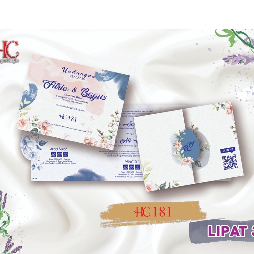 Blangko Undangan Pernikahan HC 181 Murah