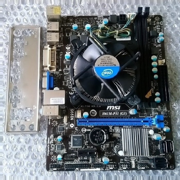 Motherboard MSI H61M-P31 (G3) + Processor Intel Core i3-3220 LGA 1155