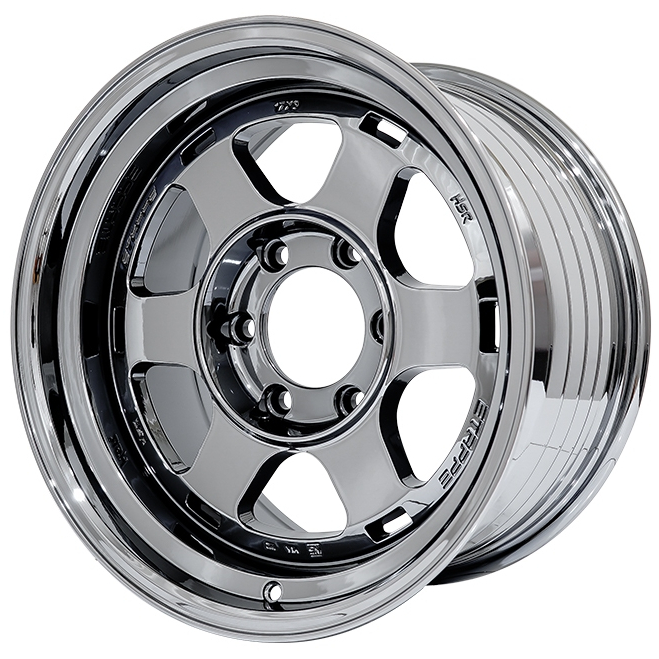 Velg Mobil Ring 17 Warna Black Chrome Model Palang 6 TE37 Pcd 6X139.7 Hsr Etappe Cocok Untuk Hilux P
