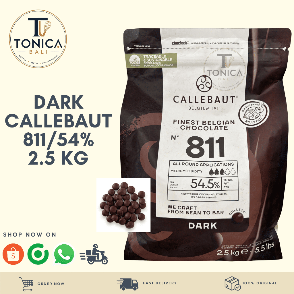 2,5 KG Callebaut Chocolate 54% / Chocolate Callebaut 811