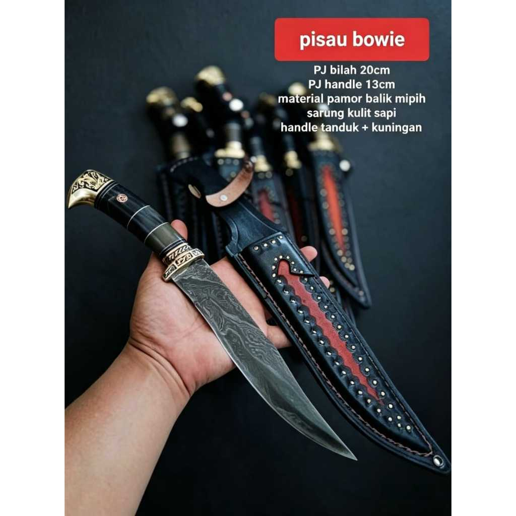 PISAU BOWIE CUSTOM PAMOR DAMASCUS
